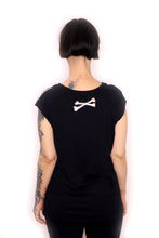 Load image into Gallery viewer, Long Tshirt Tencel M Pirat skull bronze