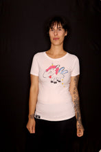 Load image into Gallery viewer, Woman T-shirt print Unicorn orange or pink ?
