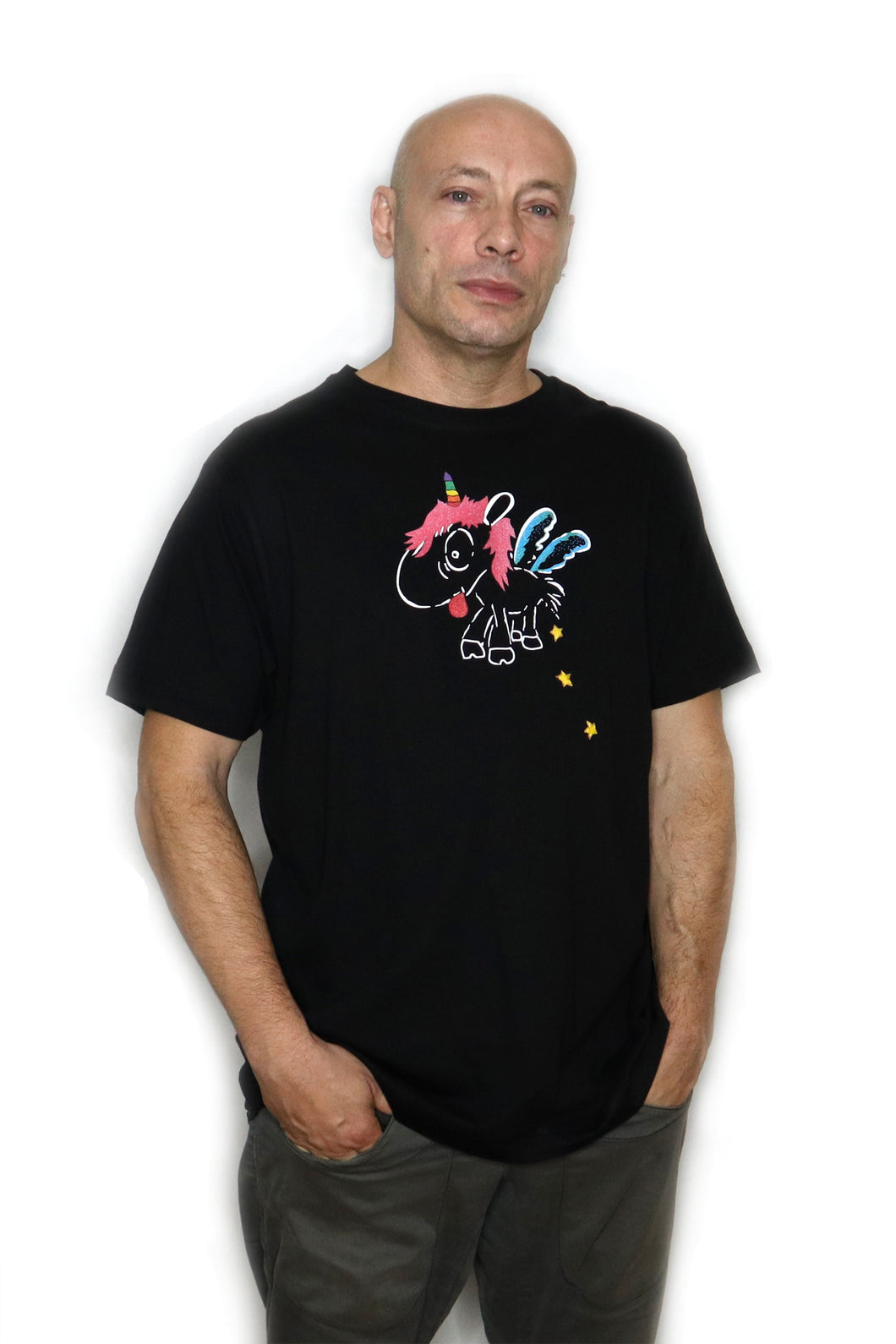 T-shirt Black Unicorn