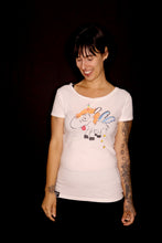 Load image into Gallery viewer, Woman T-shirt print Unicorn orange or pink ?

