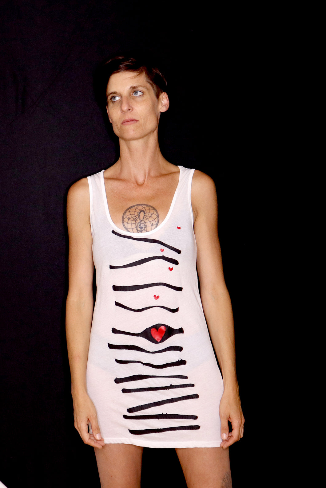 Tanktop Transparent !!! (Piece Unique ) Heart in the belly